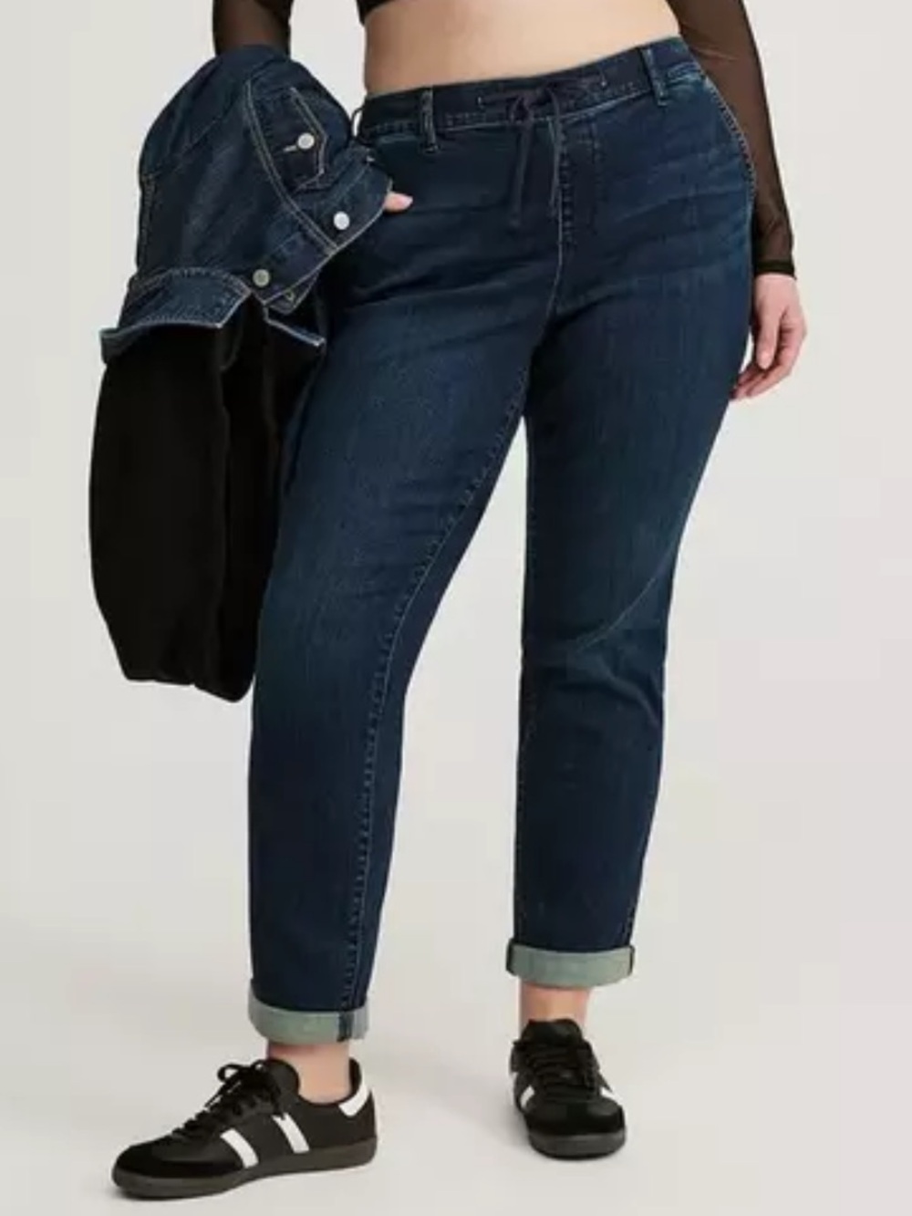 Torrid Feel the Fit Weekend Boyfriend Mid-Rise Jean Basin Size 00R 10 M/L